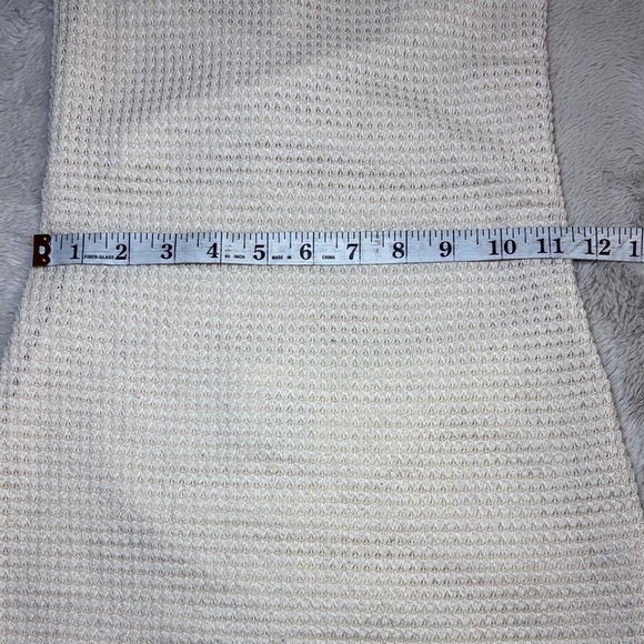 Elegant Cream Knit Mini Dress - Picture 5 of 7